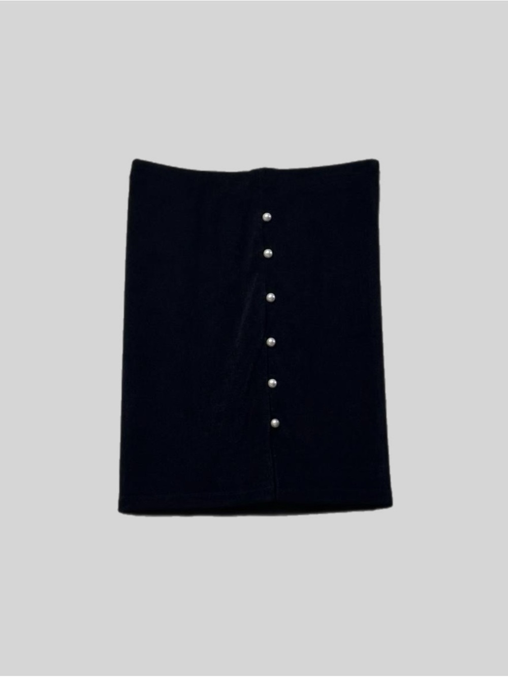 Princess Polly (W) Black Pearl Button Mini Skirt 2 Coquette Bodycon Clubwear EUC